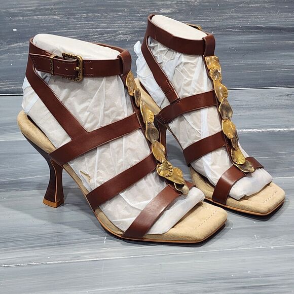 Franco Sarto Spool Heeled Sandal 5.5 M L-Rine‎ Dressy Sandal Ankle Straps - Picture 2 of 12